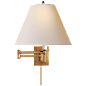 Hand-Rubbed Antique Brass with Natural Paper Shade