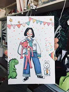 每日插画推荐 马克笔插画，从简单生活中寻找快乐 via 姬鹤- ​​​​