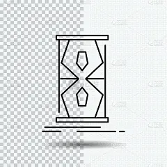 沙子,秒表,钟,易接近性,线图标,核对时间,圆形,白色,黑色,古老的