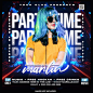 Night club party flyer social media post template