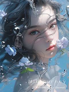 土林采集到手绘-美女