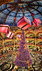 圣诞树，老佛爷百货公司，巴黎
