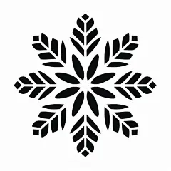 雪花剪影AI图元素