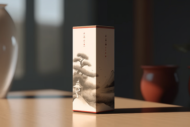 高端茶叶品牌茶叶罐装包装样机模型