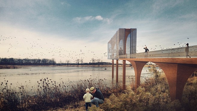 粼岛–泾河景观竞赛方案西安gvlgossamer谷德设计网gooood是中国第一