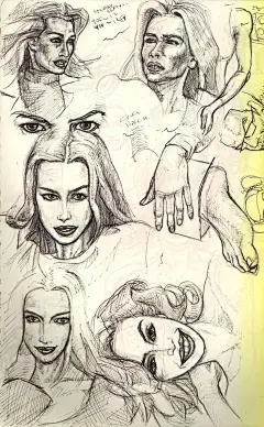 People studies by ButtZilla        #插画 #手绘 #素描#技法#手势#动作#五官#绘画#鼻子#嘴巴#耳朵#眼睛#手#脚#身体