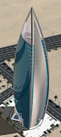 Woqod Tower, Doha, Qatar by United Arab Consulting Architects :: 32 floors, height 172m ☮k☮ #architecture: 