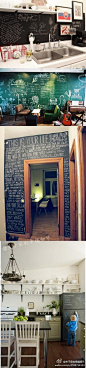 我爱装饰我的家：在家里留下一片涂鸦墙~让小家充满爱，快关注@关于家的幸福细节 吧~