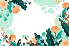 卡通花朵背景  - 源文件下载【酷图网】春天花朵背景,壁纸,花卉,植物,清新花朵背景,春天手绘壁纸