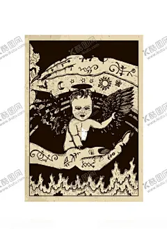 素描画 【酷图网】素描手绘素材,卡通素描画,抽象壁画,插画,艺术画矢量