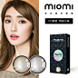 miomi米欧米韩国进口小直径美瞳年抛混血隐形近视眼镜1片装P21