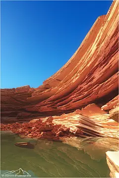 Canyon Cliffs, Rob Wildenburg : My second upload for today. Almost an abstract image of an eroded canyon cliff. Build and rendered in Vue xStream and I used Photoshop for some small colour corrections.&lt;br/&gt;Thanks again for watching guys!