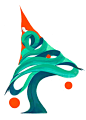 Christmas christmas card christmas Tree christmas design parade Christmasparade shapes geometric ILLUSTRATION  Graphic Designer