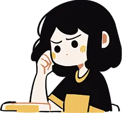 打工人矢量表情包-工作的女孩