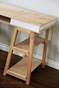 Ana White | Build a Sawhorse Storage Leg Desk | Free and Easy DIY Project and Furniture Plans