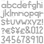水钻字体，小写字母