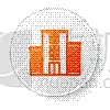 健康保健,建筑业,医院,线条,橙色,十字形,直的,门诊部,现代,线条画