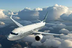 交通安全天空飞行的飞机摄影图片