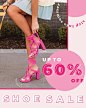 Impressions Online Boutique 在 Instagram 上发布：“Did someone say "sale?!" Shop shoes up to 60% off in the link in bio! ”