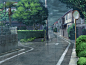 フリー素材 背景　通学路 [6]