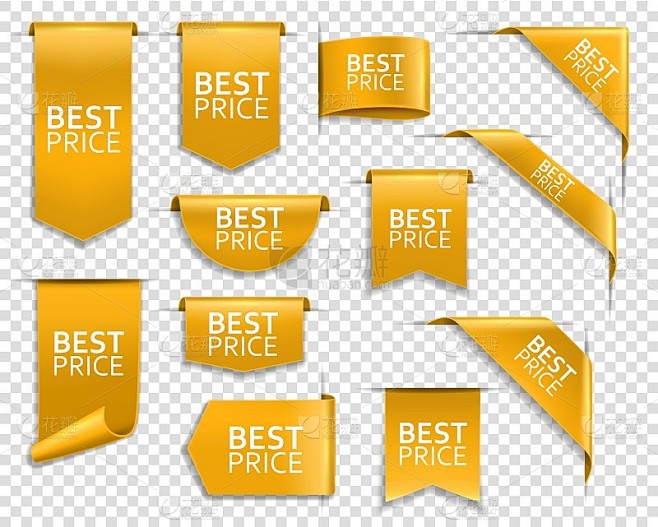 Golden banners, web ...