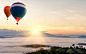 General 2560x1600 nature landscape hot air balloons sunlight Sun