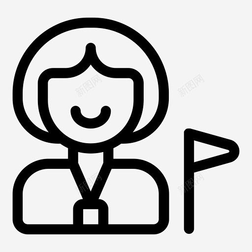 导游化身女 标识 标志 UI图标 设计图...