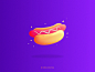 Hotdog hungry food gradient design dribbble icon flatdesign hotdog vector illustration