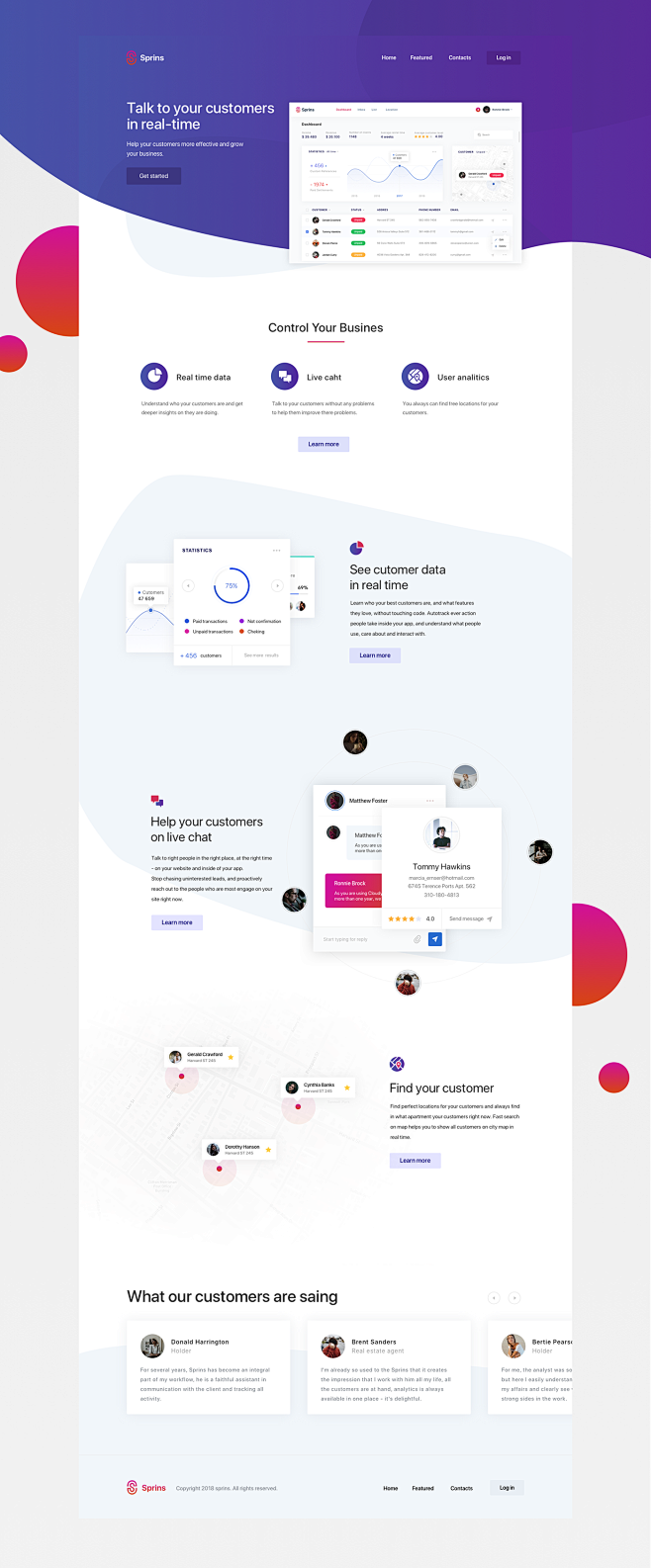 Sprins (landing page...