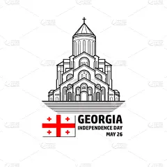 美国国庆日,格鲁吉亚,贺卡,非都市风光,白昼,白色,红色,国内著名景点,概念,庆祝