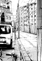 #插画狂想# 来自日本漫画家 真鍋昌平 街景绘画作品 ​​​​