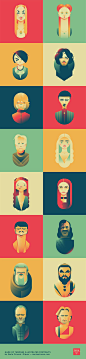 Game of Thrones vector illustrated caricature portraits by Maria Picassó i Piquer.: 