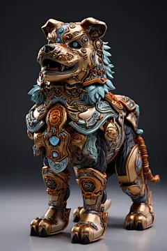 忠诚头盔创意立体十二生肖狗动物模型图片