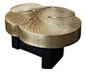 Leaf Design Cocktail Table   Brass  Contemporary, Transitional, Metal, Wood, Coffee  Cocktail Table by Robert Kuo