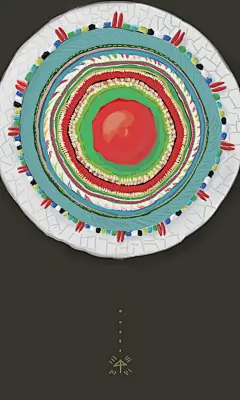 #披星戴月手机壁纸#灵感来源于云南纳西族传统服饰背后的同名装饰，如果能做成动态壁纸，希望每一层都能转动，这样的效果应该不赖~