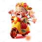 情人节七夕月老3D元素