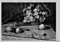 陶罐水果花卉静物素描-新美223画室-素描作品-爱画网