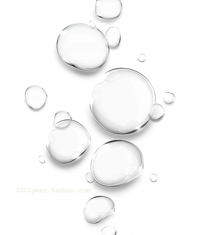水滴水珠水泡泡透明分层PSD资源：