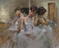 Vicente Romero Redondo油画作品芭蕾舞女孩图片