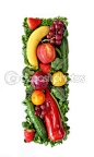 Fruit and vegetable alphabet — 图库照片 #5453296