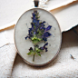 植物标本项链 lavender #原创# #手工# #项链#