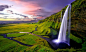 Time Lapse Photography of Waterfalls during Sunset