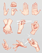 【板绘素材】手部动态姿势绘画参考 - 半次元 - ACG爱好者社区