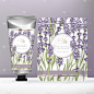 Vector Violet Lavender Beauty Set with Metallic Si