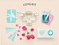 Tiffany & Co Valentine's Day Campaign : For Tiffany's 2015 Valentine's Day Campaign we created a set of real and paper props in matching colours, that were then animated into a series of videos and visuals for the Tiffany & Co website, Instagram a