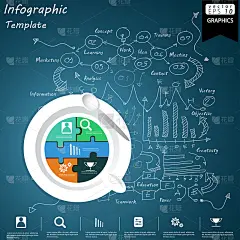 插画业务。设计创意和概念思维。为了成功，计划，思考，搜索，分析，沟通，未来的想法，创新的技术现代。