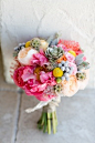 colorful spring bouquet by PixiesPetals.com // photo by CandiceBenjamin.com