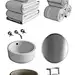 Realistic 3D model bathroom