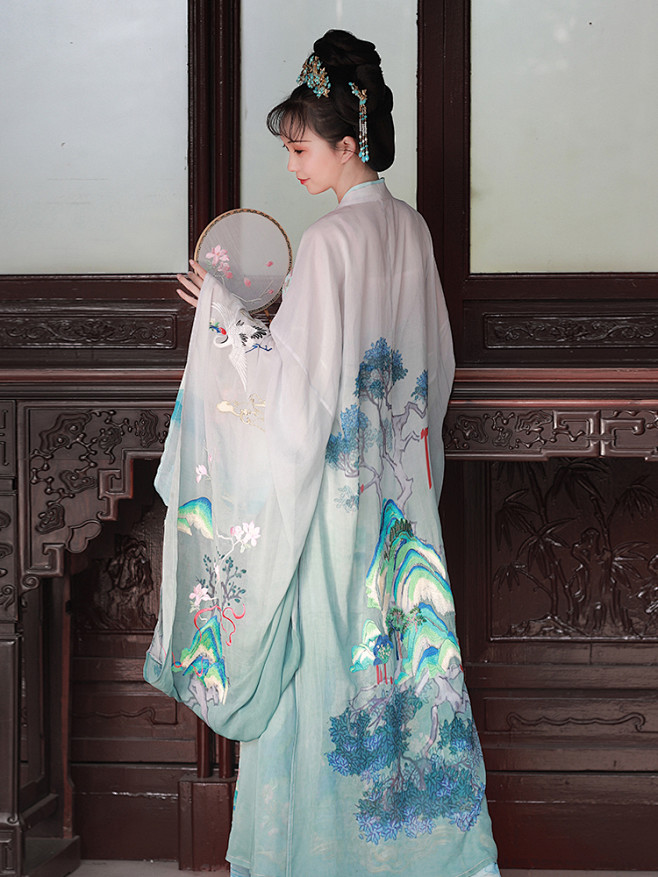 衔泥小筑 千秋山水 原创汉服女装大袖衫 ...
