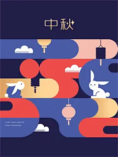 月圆之夜创意几何艺术海报设计(5).ai